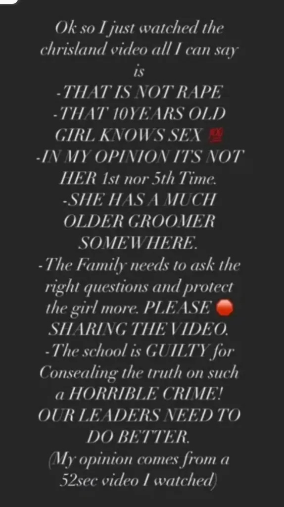 She has an older groomer somewhere, this is not her 1st nor 5th time and this is not r@pe – Tonto Dikeh weighs into Chrisland School tape saga