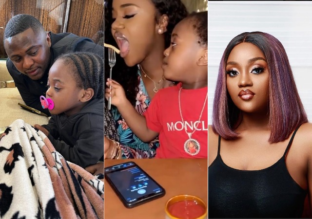 “Where Ubi Franklin dey why he no feed Ifeanyi” – Reactions to heartwarming moment between Chioma and Ifeanyi [Video]