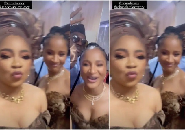 Reactions as Adesua Etomi and Linda Ejiofor Kiss, Beam with Smiles as They Trash Their Beef