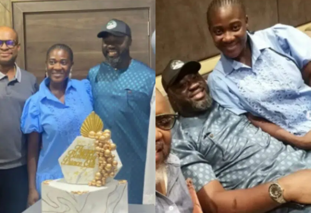 "Why is Mercy Johnson looking a maid?”-Reactions as Mercy Johnson attends husband’s party with natural look [Photos]