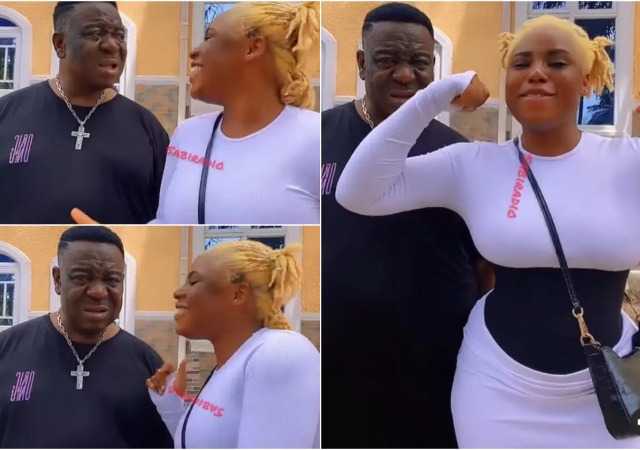 "Omo the facial expression nah everything"- Mr Ibu’s daughter celebrates him on recovery and father's day in grand style [Video]