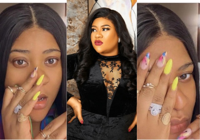Actress, Nkechi Blessing splashes $100 on her nails shortly after being placed on N1million monthly allowance