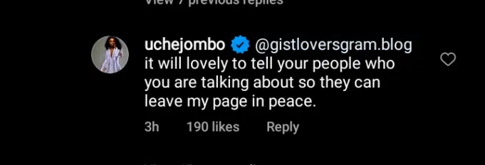 Uche Jombo reacts after being roped into Rita Dominic’s marriage saga