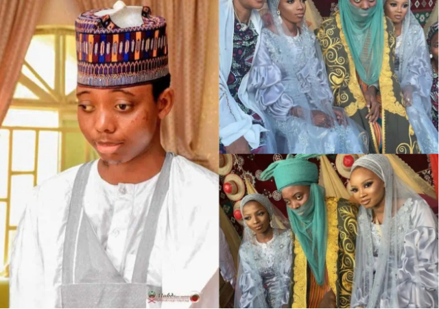 Reactions as young Kano prince marries two wives at once [Photos/Video]