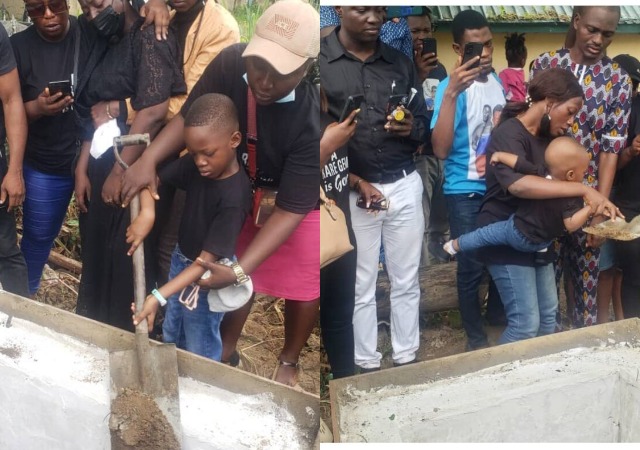 Tears Flows Freely As Sound Engineer Burnt To Death by Okada Riders in Lekki Is Laid To Rest Today [Photos]