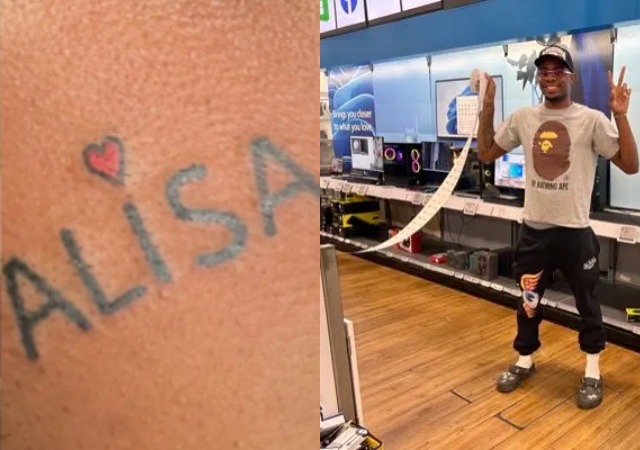 “The Breakfast must go round” – Man gets dumped one month after tattooing girlfriend’s name on his arm