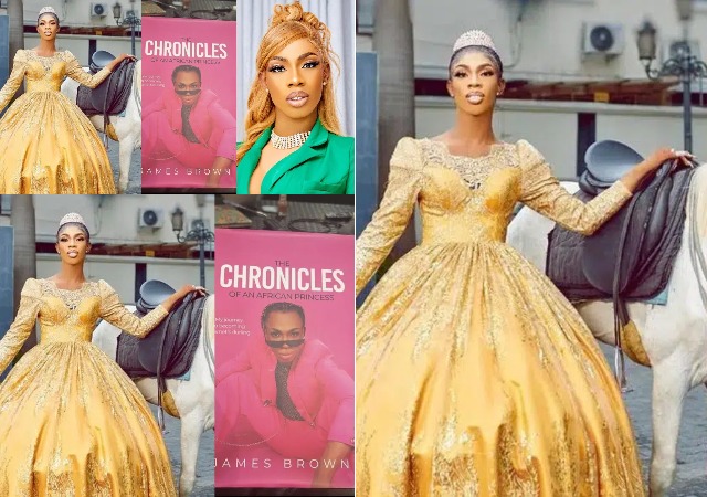 “Princess James it’s ‘Launch not lunch,” – Netizens drag James Brown over spelling error following his book launch