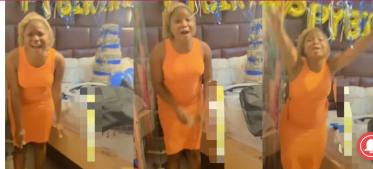 “Ogun Kill My Ex” – Lady Jumps Excitedly As Her Boyfriend Surprises Her with Loads of Gift on Birthday [VIDEO]