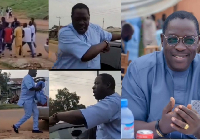  Drama As Veteran Actor Ogogo Fights Dirty With ‘Greedy’ Area Boys On The Streets Of Ogun State [Video]
