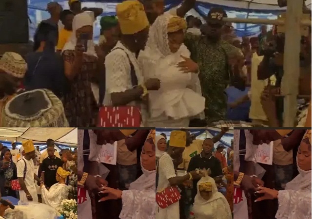 Portable Makes Naira Rain As He Weds His Baby Mama during Their Child Naming Ceremony [Video]