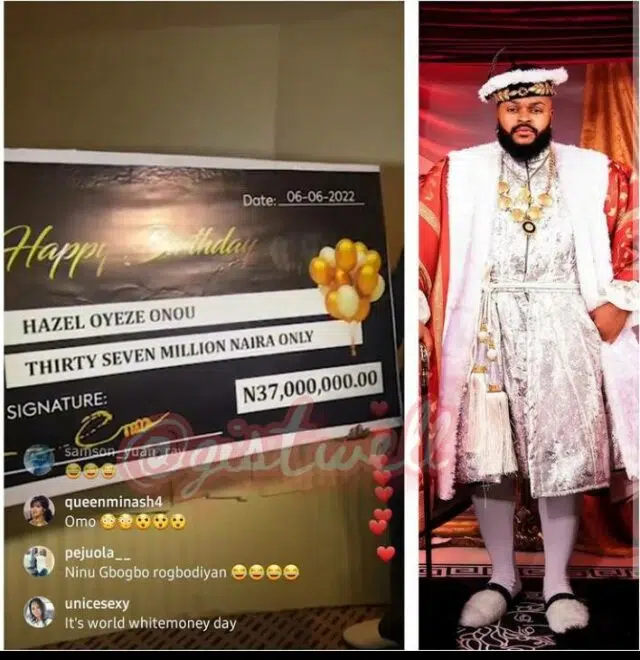 Whitemoney Receives N37m Cash Gift; N3m All-Expense Paid Trip to Dubai from Fans for His 30th Birthday