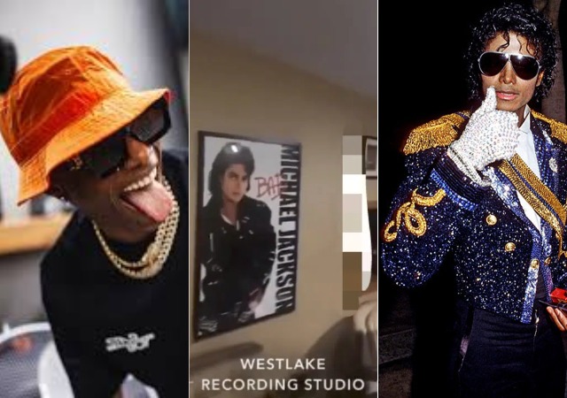 “Doings get levels, Make your fave run am too” – Reactions as Wizkid gets access to record in Michael Jackson’s studio in LA [Video]