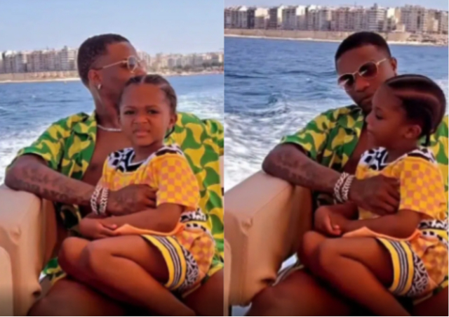 “I don’t like this side of him” Wizkid dragged as he vacations in style with third son, Zion