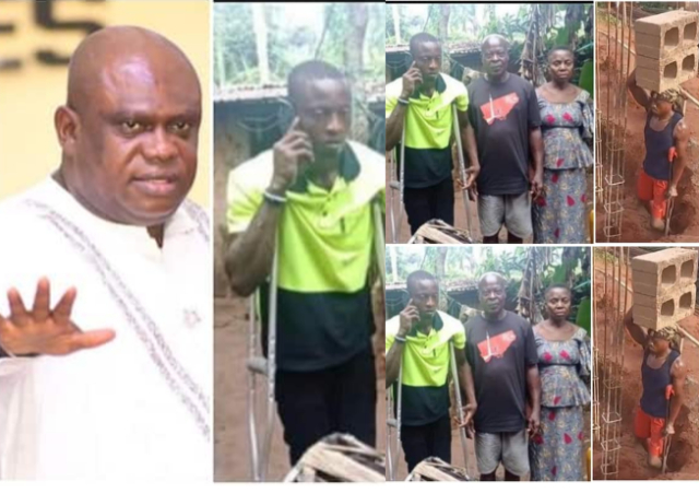 OPM Pastor Locates Disabled Man Who Worked At Construction Site with Crutches [Photos]