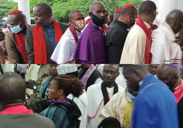 Muslim-Muslim: Coalition of Bishops, Pastors storm Shettima's unveiling as Tinubu's running mate, stir confusion among onlookers