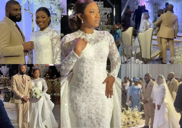 Mercy Chinwo rolls out stunning photos white wedding [Video]