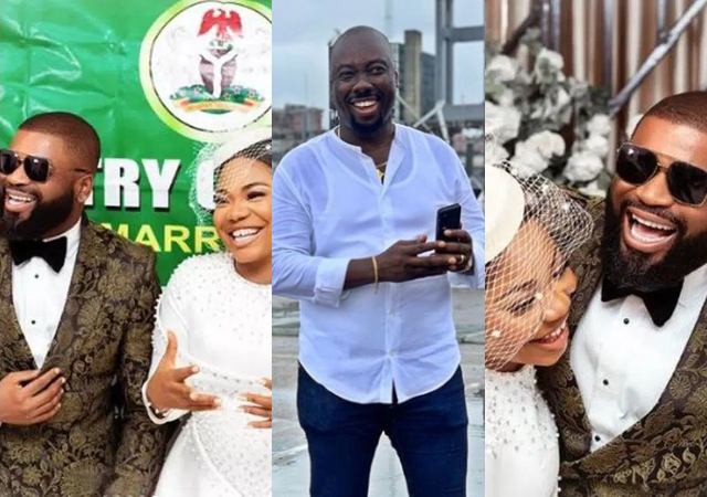 "My people"-Obi Cubana reacts to court wedding photos of Mercy Chinwo and her husband, Blessed Uzochikwa