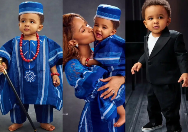 “My baby had our baby”- Banky W and wife leaves many drooling as he finally reveals son, Zaiah's face [Photos]