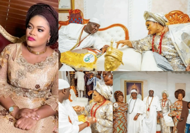 Ooni Of Ife welcomes his new Queen, Olori Mariam Anako, into the palace [Video]