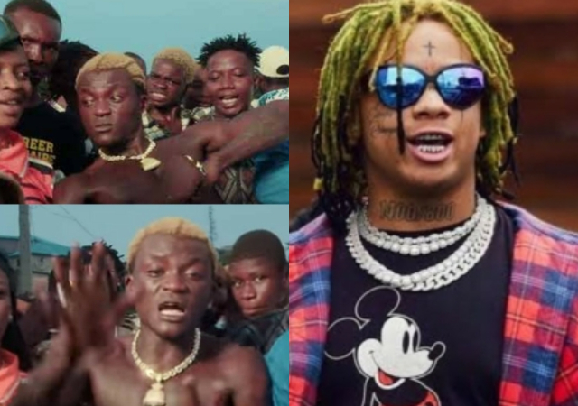 "Trippie Redd nah yankee Portable nah"-Reactions as US Rapper ,Trippie Redd vibes to Portable’s song ‘Clear’ [Video]