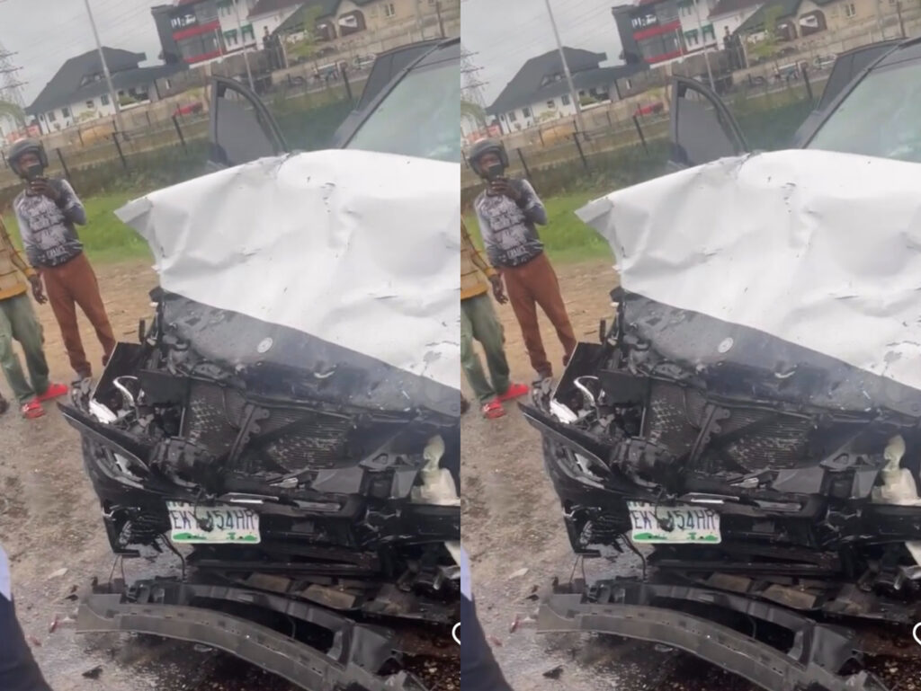 Sabinus Accident: Popular Comedian, Narrowly Escapes Death, Crashes His Recently Acquired Benz beyond Repair [Video]