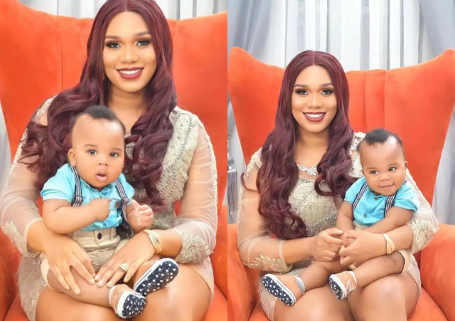 Ubi Franklin’s Baby Mama, Sandra Iheuwa Reveals Son’s Face for the First Time as He Clocks Six Months [Photos]