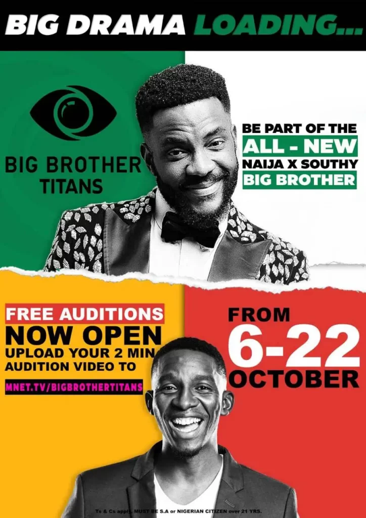 BBTitans: Audition Opens for Nigerians and South Africans; All You Need To Know, How to Apply