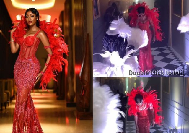 BBNaija’s Beauty Tukura makes grand entrance to her 25th Masque party [Video]