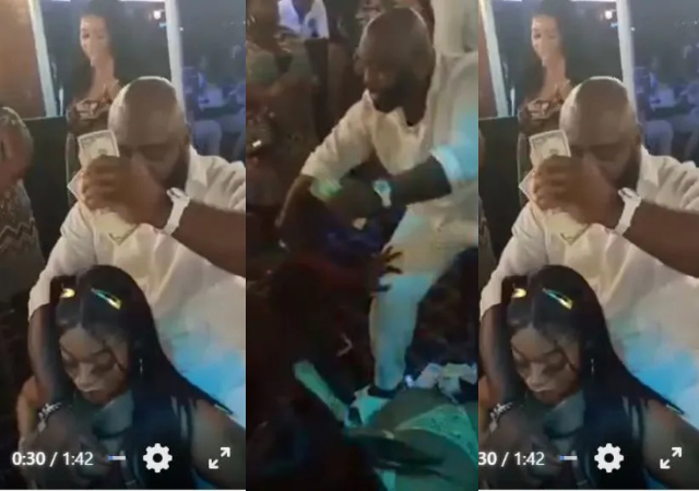 “Product of bad parenting” – Reactions as video of Senator Bukola Saraki’s son, Seni spraying dollars on ladies at str!p club surfaces