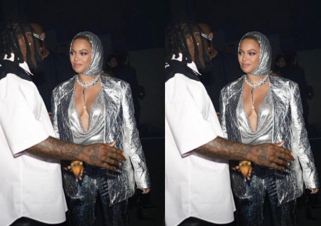 "My fav Dey where hin Dey follow woman , Dey trend"- Nigerian reacts as Burna Boy meets Beyonce in Paris [Video]