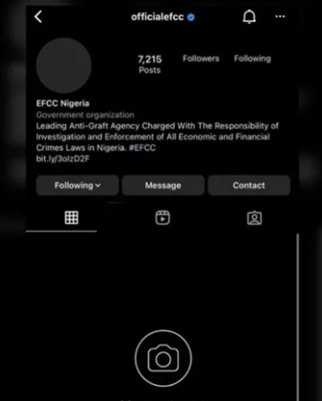 Na NDLEA Page Remain, Reactions as Instagram Deletes EFCC’s Official Account