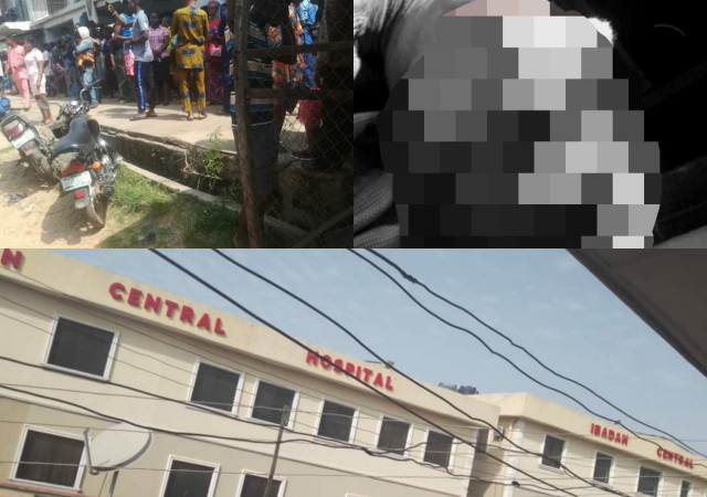 Family stage protest at Ibadan Central Hospital over mutilated corpse of their relative [photo]*