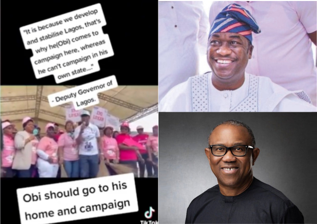 Peter Obi Should Go Back To His State And Campaign, He Is Campaigning In Lagos Because We Developed And Stabilized It- Lagos Deputy Governor, Babafemi Hamzat [Video]