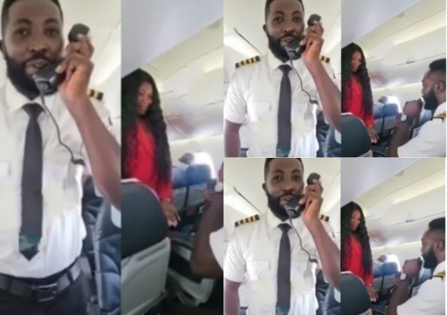 Love in the Air As Nigerian Pilot Proposed To His Girlfriend Mid-Air [Video]