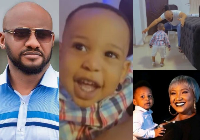 “He’s growing so fast…” – Yul Edochie gushes over son with Judy Austin, shares cute video