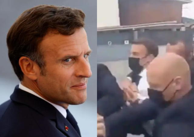 French president, Emmanuel Macron slapped in public again 