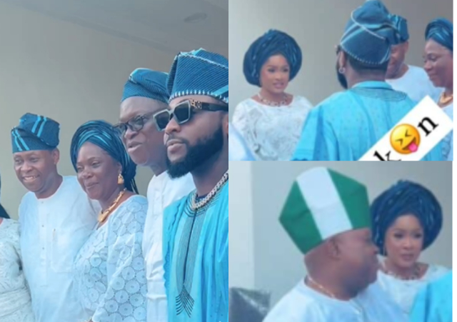 “Where is Chioma?” Davido’s father questions him about Chioma’s absence as the Adelekes take family photo [Video]