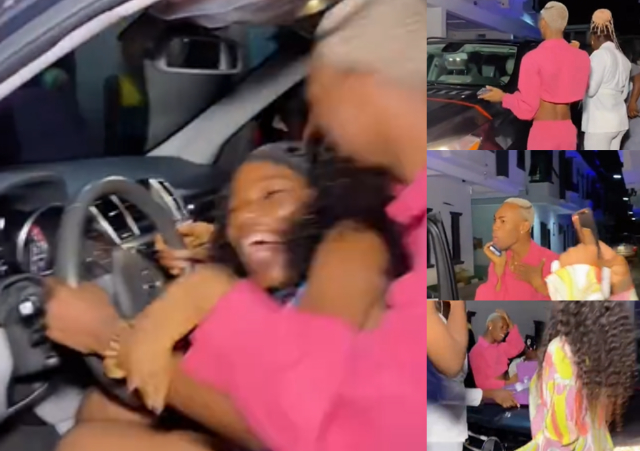 Crossdresser James Brown Lack Words As Fans Gift Him a Car [Video]