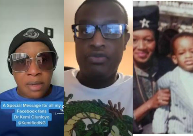 “She is a pathetic f00l”- Kemi Olunloyo’s first son publicly disowns her