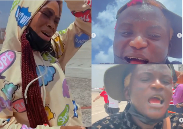 “Where’s Your New Pregnant Girlfriend?” Reactions As Portable Travels On A Baecation With Wife, Days After Introducing Pregnant Girlfriend To Her