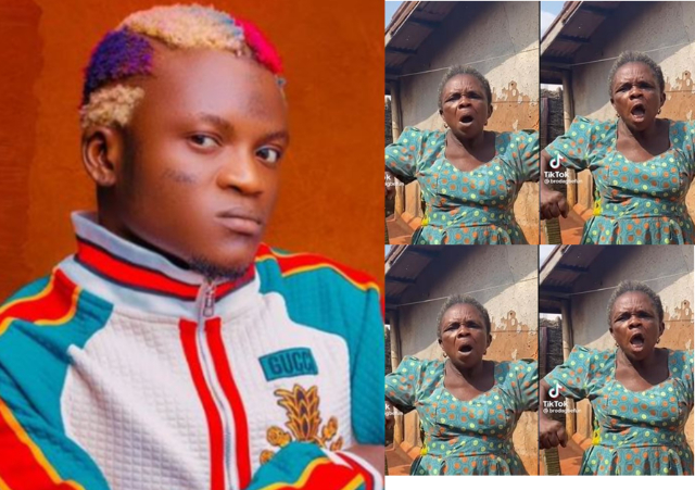 “Wahala” Portable reacts as elderly woman claims to be his mother in viral video