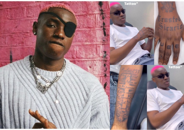 Singer Ruger Flaunts His New Set of Tattoos, Tells Their Different Meaning [Video]