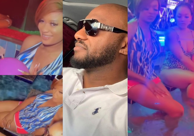 “See what you caused” – Netizens berates Yul Edochie over video of first wife, May showing ‘skin’ at poolside