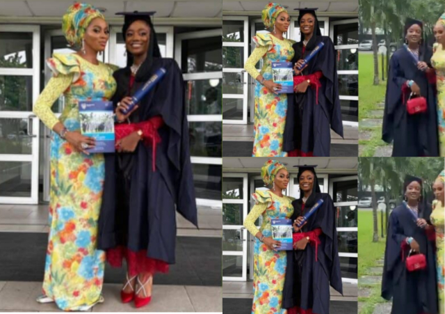 “She is the only one that calls me Mama” Shade Okoya in a joyous mood as her daughter graduates from university [Video]