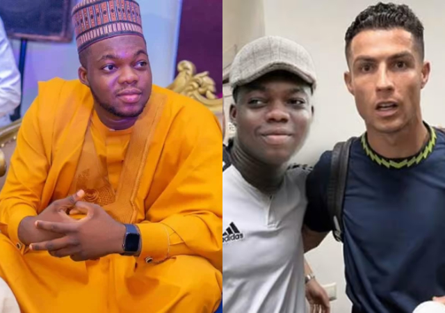 Cute Abiola stirs reactions over photo with footballer, Cristiano Ronaldo