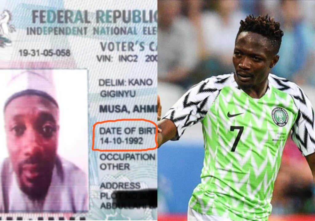 “That must be his football age” Nigerians in disbelief as footballer, Ahmed Musa reveals his actual age
