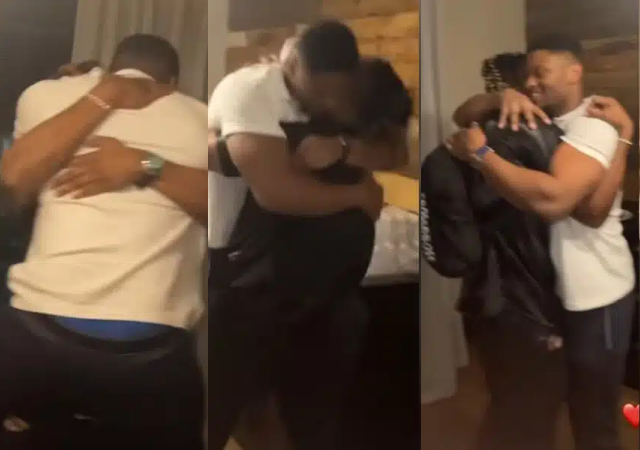 Moment BBNaija’s Cross reunited with his brother after being apart for 15years [Video]
