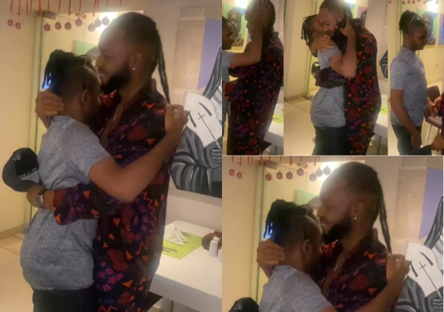 Tears Of Joy, Tight Hugs As Singer Flavaour And Adopted Son, Semah, Reunite In Emotional Video