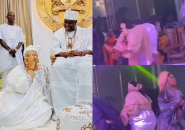 Nkechi Blessing Spotted Twerking For Ooni Of Ife Weeks After Applying To Be His Wife [Video]