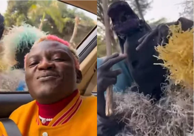 Zazuu Singer, Portable Excited As He Meets Masquerades That Can Sing His Songs [Video]